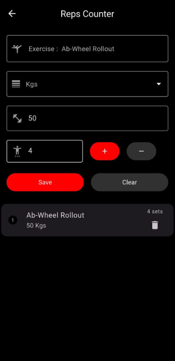 mobile interface screen - profile page